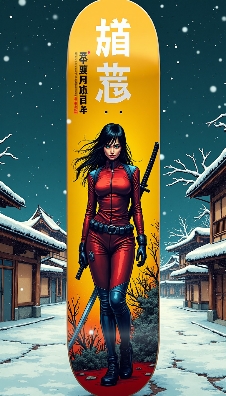 Samurai Warrior Skateboard Deck