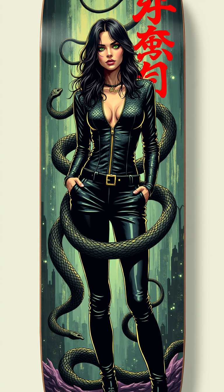 Serpent Queen Skateboard Deck,CRAZY SAYING CUSTOM DECKS, AND BROOKLYN BOARDS 
