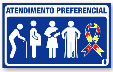 Placa de Atendimento Preferencial