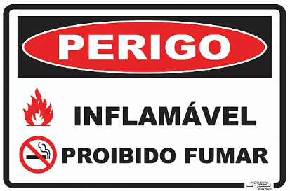 Placa de Perigo Inflamável