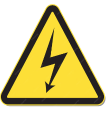 Placa de aviso de alta tensão