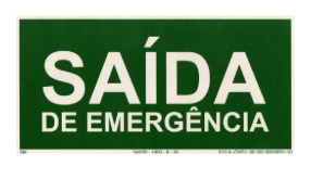 Placa de Saída de Emergência