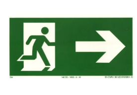 Placa de Sinalização de Saída de Emergência