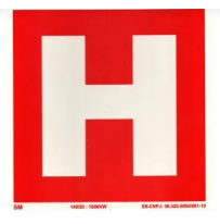 Placa Sinalizadora de Heliponto