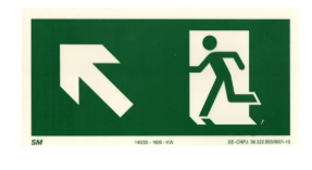 Placa de Sinalização de Saída de Emergência