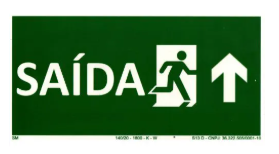 Placa de saída de emergência