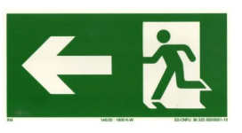 Placa de saída de emergência