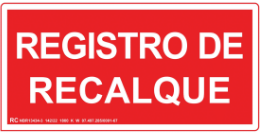 Placa Registro de Recalque