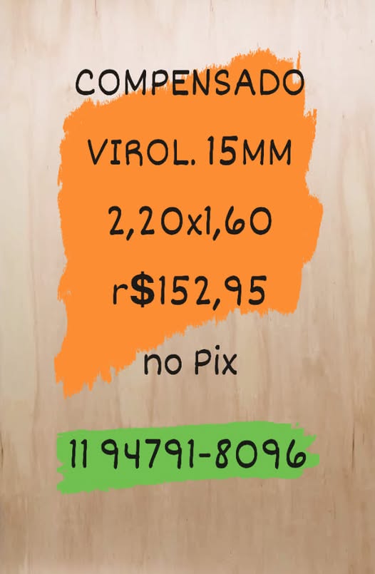 COMPENSADO VIROLA 15MM 2,20X1,60