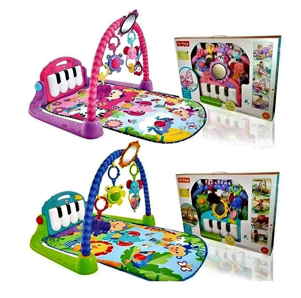 🧸 Gimnasio de Actividades para Bebé con Piano Interactivo – Estimulación Sensorial y Diversión