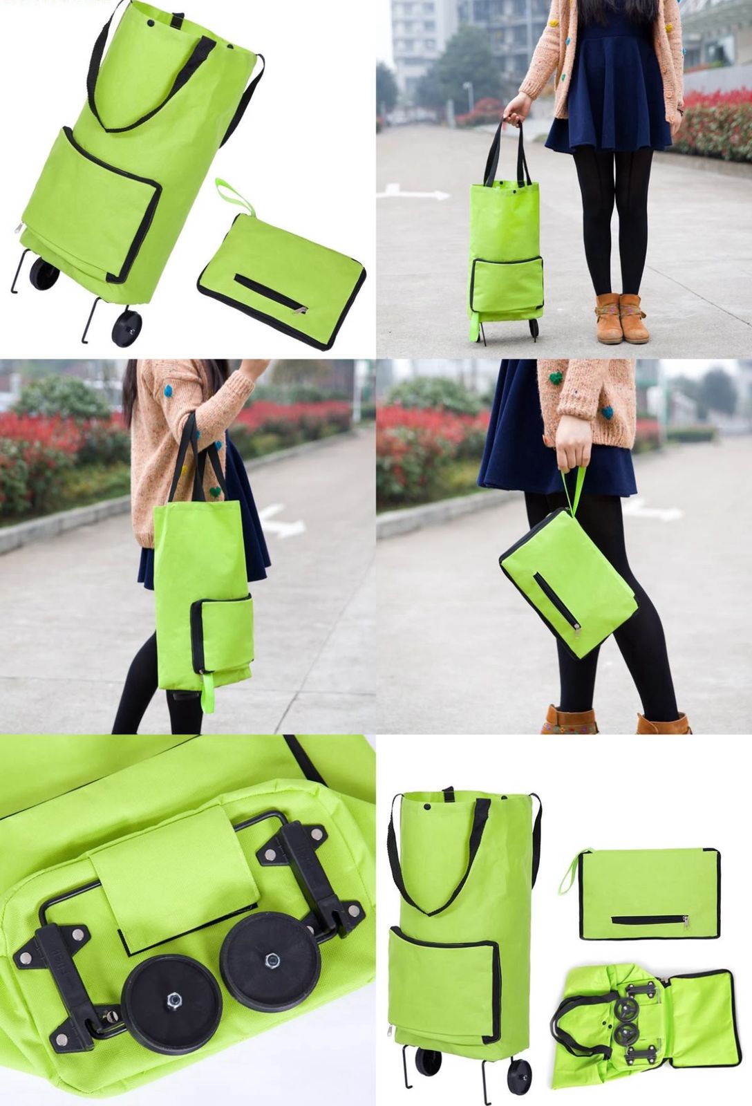 🛍️ Bolsa Multifuncional Práctica, Plegable y con Ruedas
