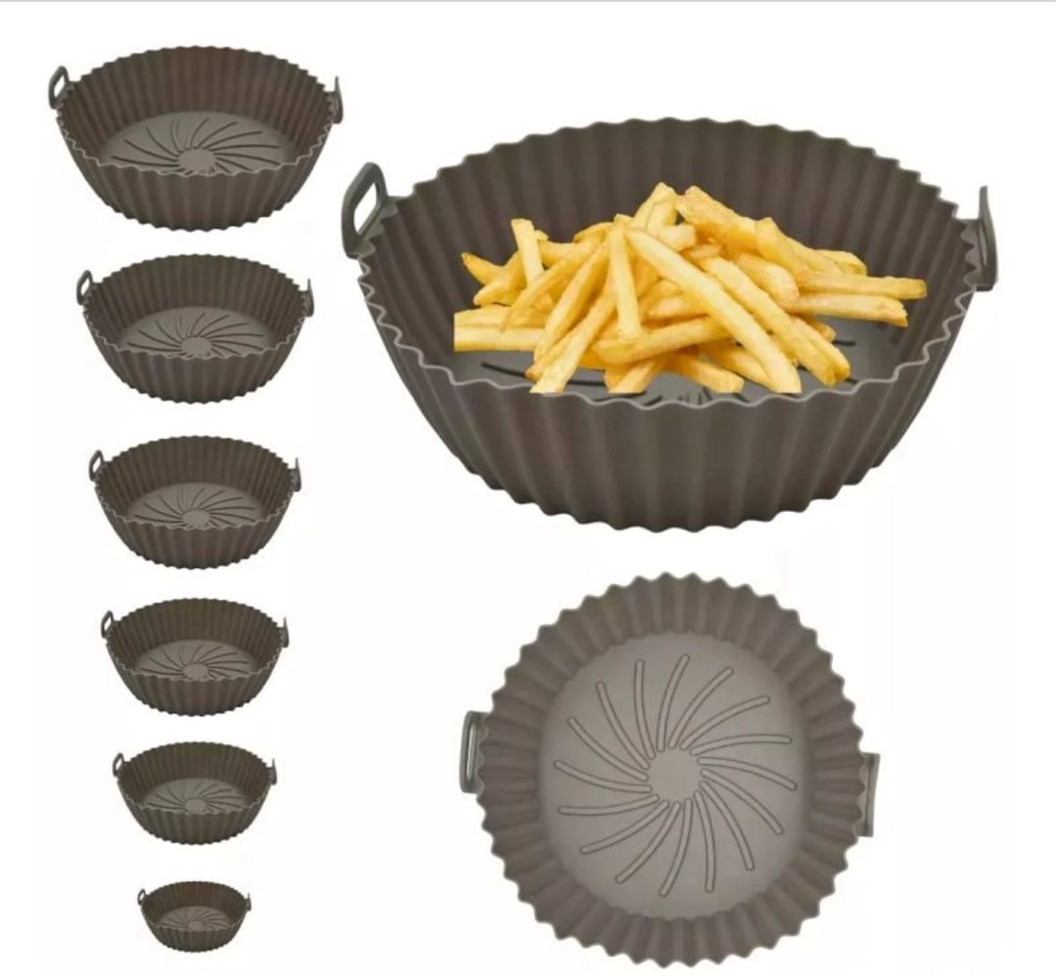 🍰 Moldes de Silicona para Freidora de Aire x6– Versatilidad, Antiadherencia y Cocina Creativa