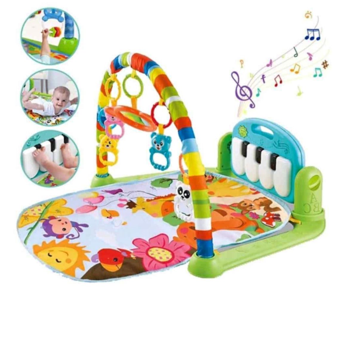 🧸 Gimnasio de Actividades para Bebé con Piano Interactivo – Estimulación Sensorial y Diversión