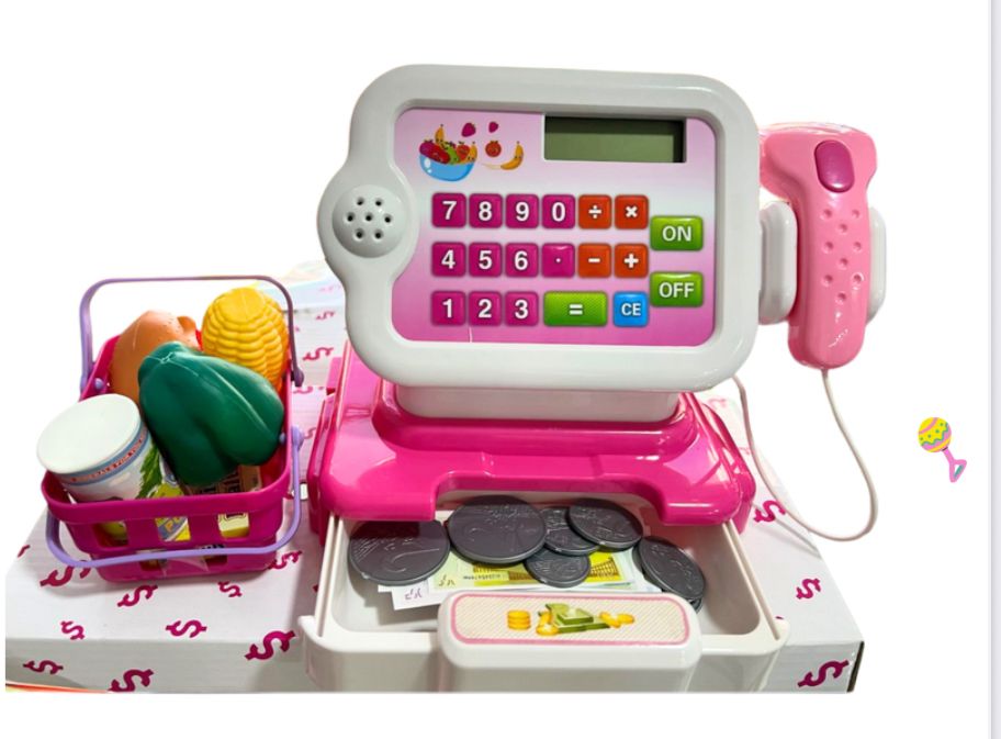 🛒 Caja Registradora Infantil con Accesorios – Juego Educativo y Diversión Comercial