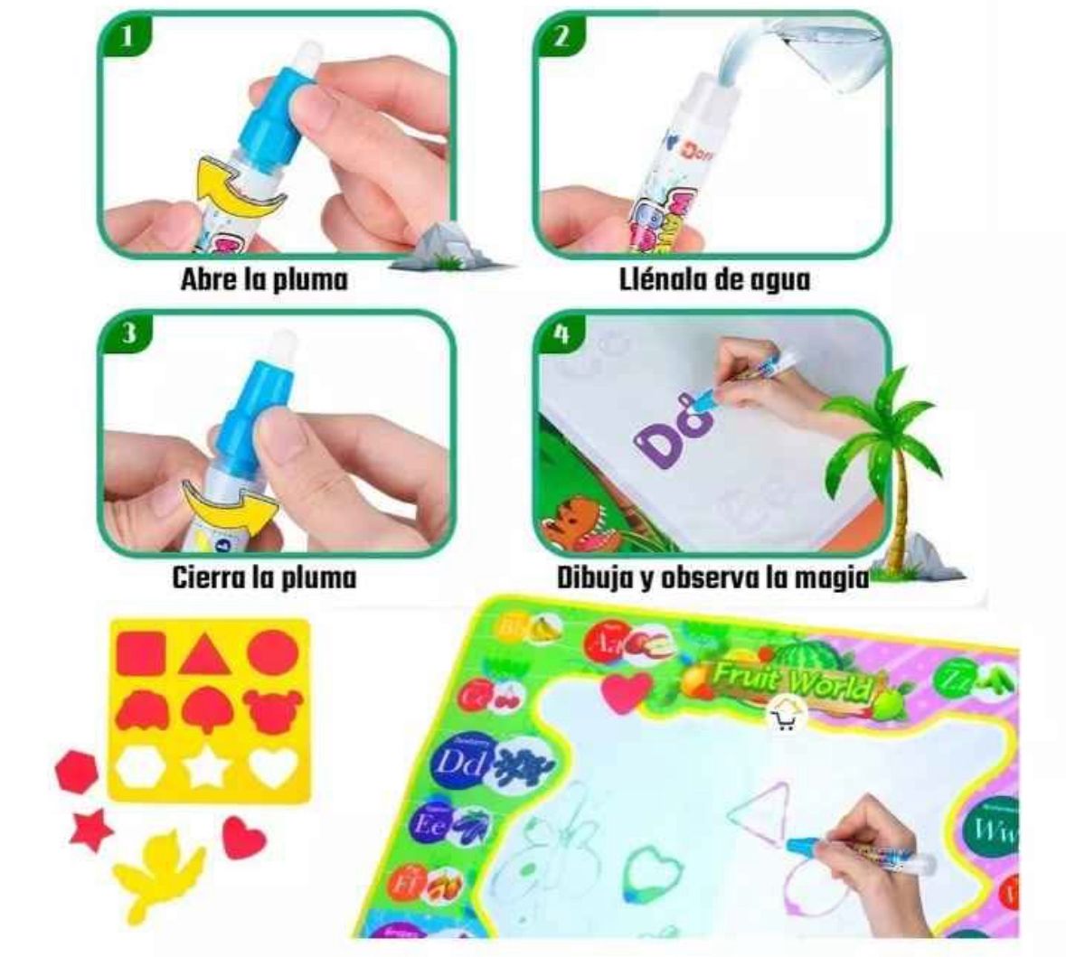 🎨 Tapete de Dibujo “Fruit World” – Creatividad sin Límites y Sin Manchas