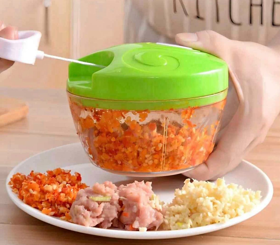 🔪 Picador Manual con Cuerda Retráctil – Precisión Rápida sin Electricidad