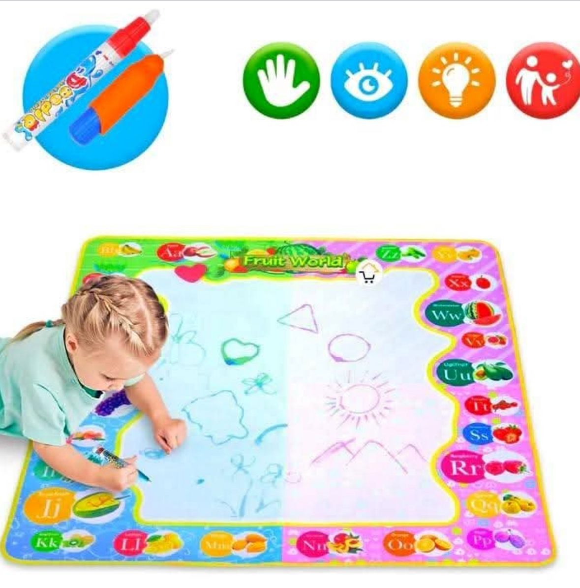 🎨 Tapete de Dibujo “Fruit World” – Creatividad sin Límites y Sin Manchas