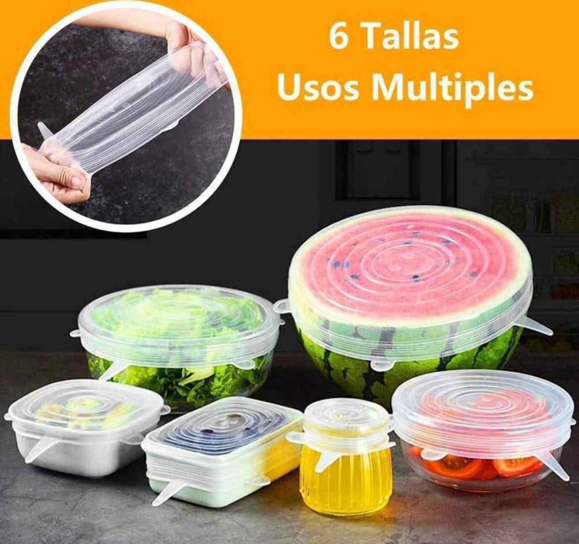 🥗 Tapas de Silicona Reutilizables – Conserva Frescura, Reduce Desperdicio