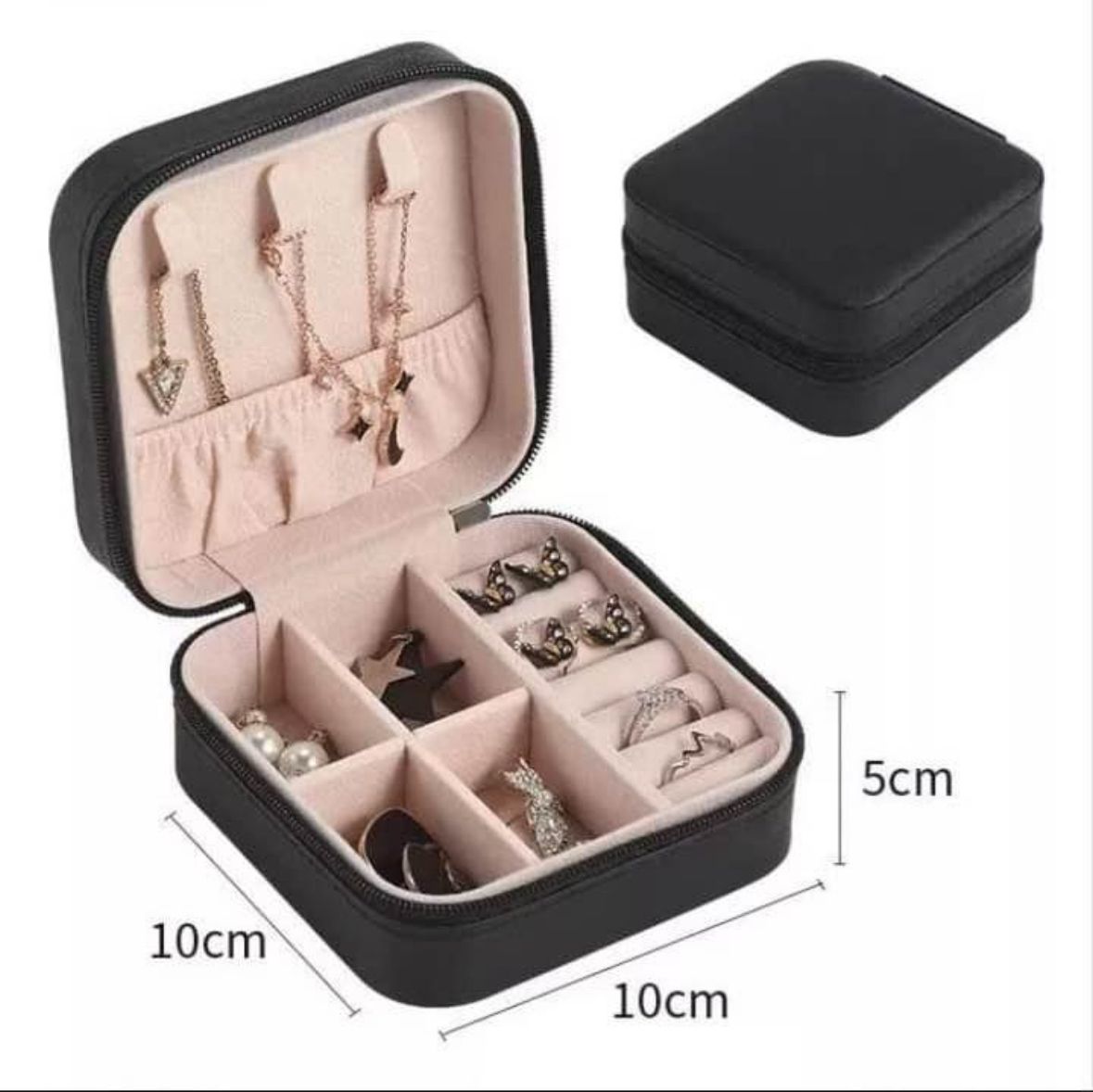 💍 Estuche Organizador mini de Joyas – Elegancia Compacta para Viajes y Hogar