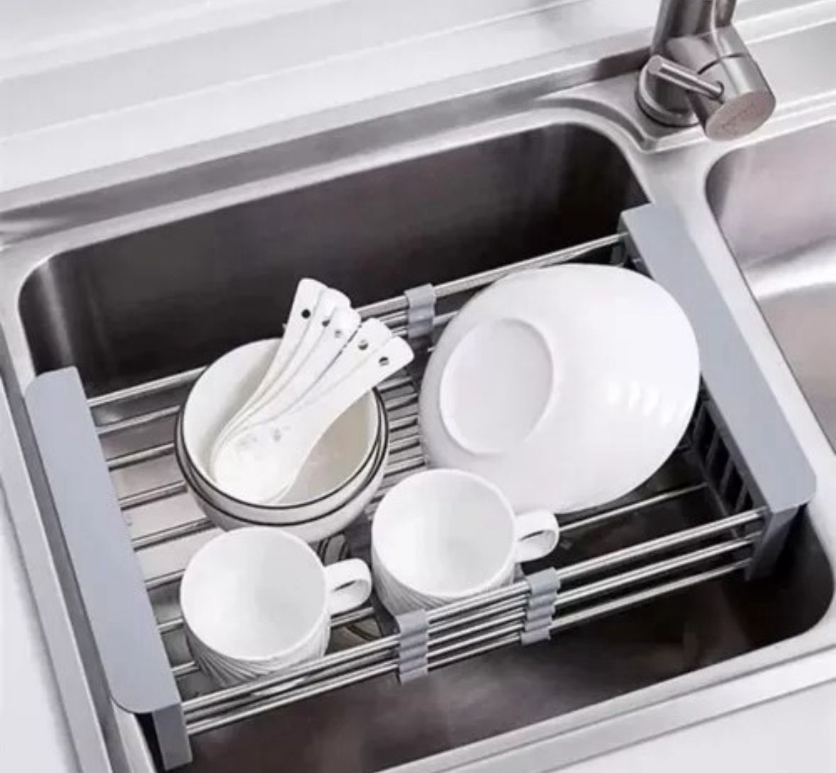 💧 Escurridor ajustable para Fregadero – Secado Eficiente, Espacio Optimizado