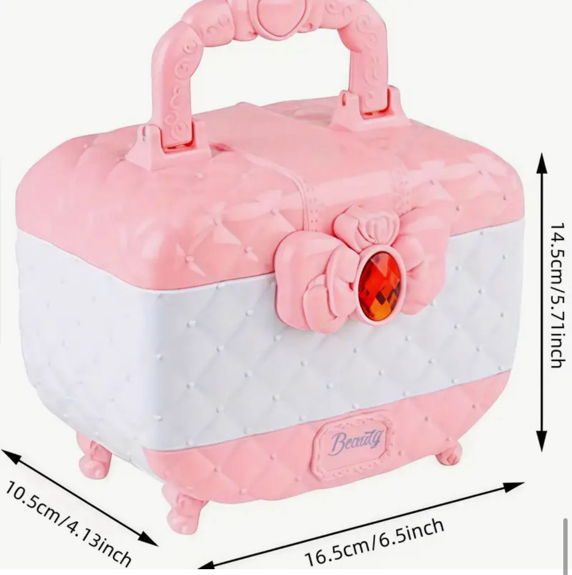 💼 Baúl de Maquillaje Infantil con Espejo – Estilo, Juego y Creatividad en uno 