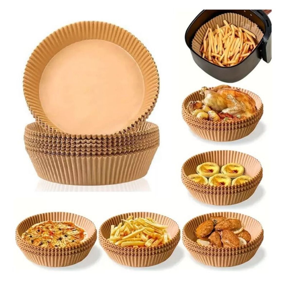 🍟 Papeles Antiadherentes para Freidora de Aire X100 – Cocina Limpia, Rápida y Sin Complicaciones