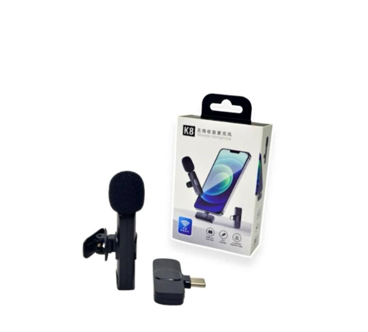🎤 Micrófono Inalámbrico K8 – Audio en la Palma de tu Mano