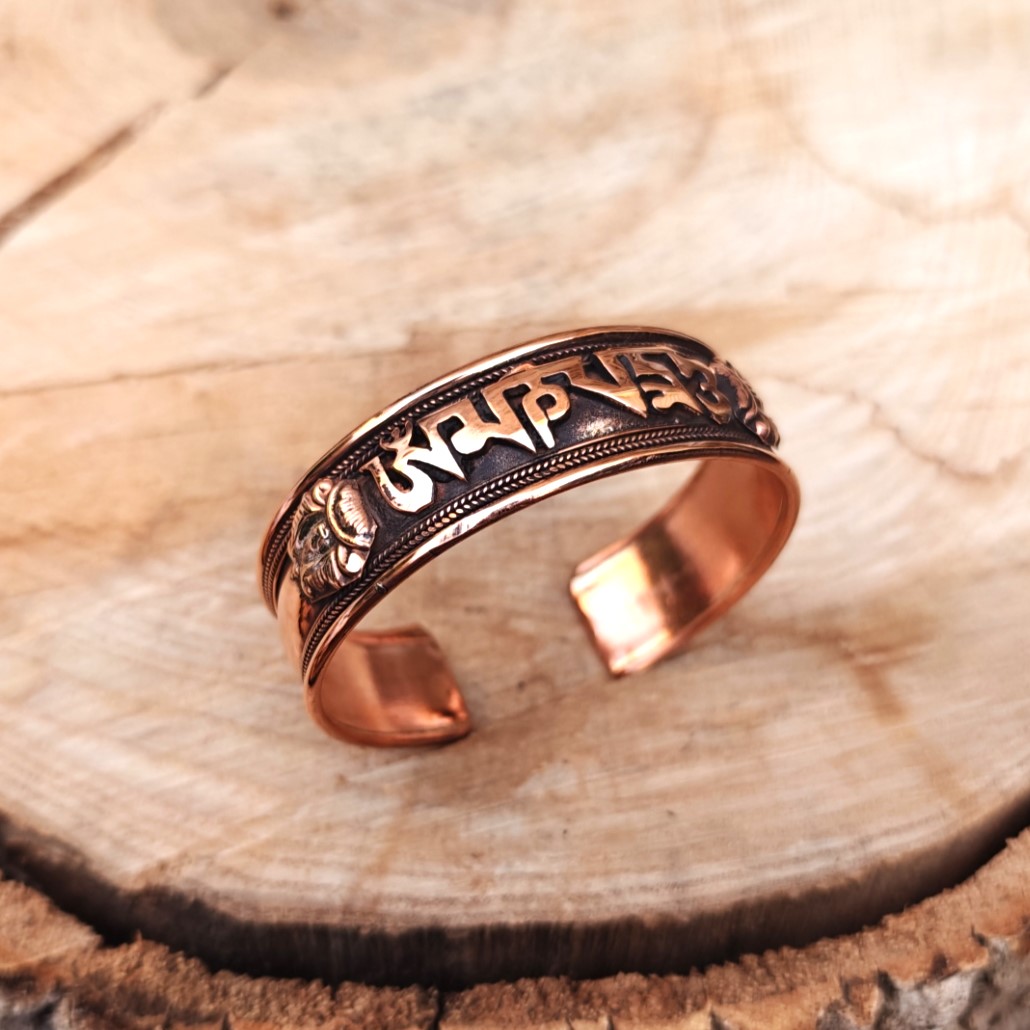 Om Mani Padme Hum Copper Bracelet (Unisex)