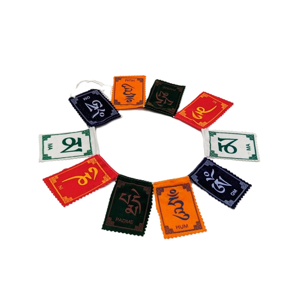 Om Mani Padme Hum Mantra Mini String Flags