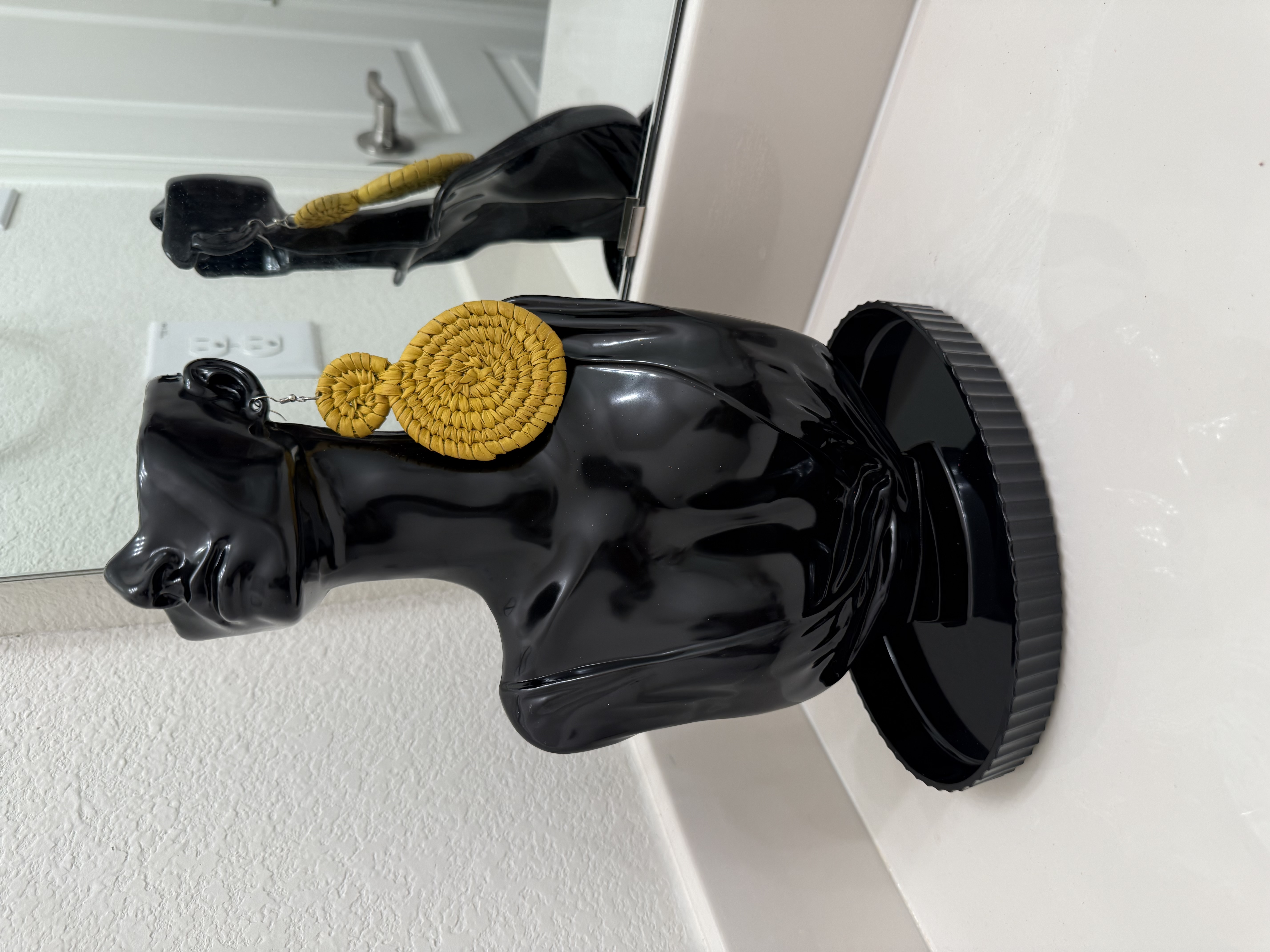 Wooden Basket Earrings 