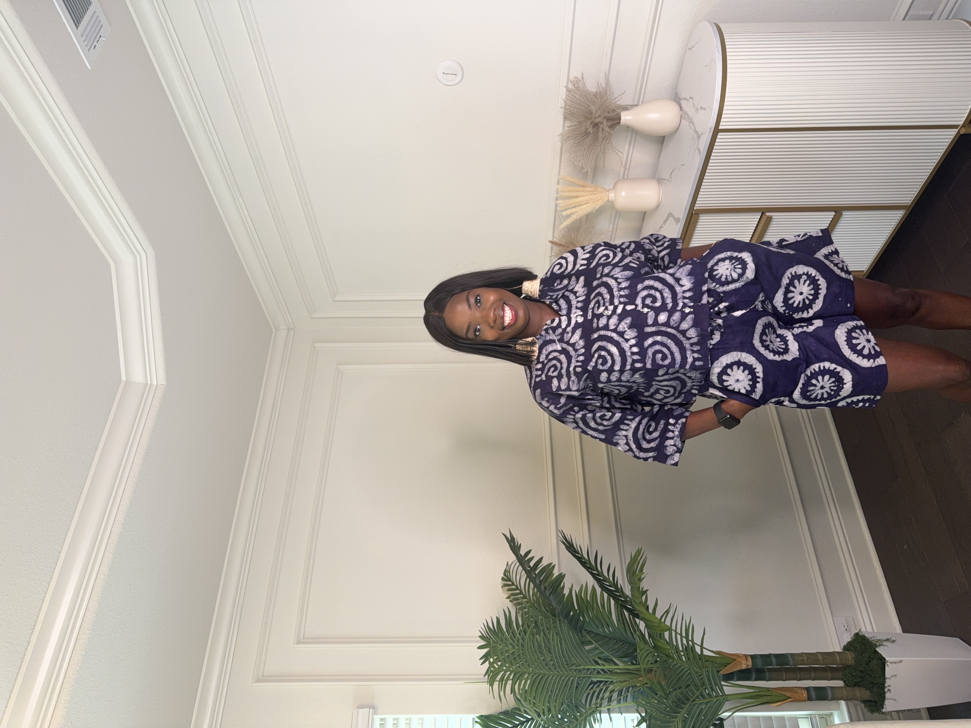 Indigo Batik Print short pant and top