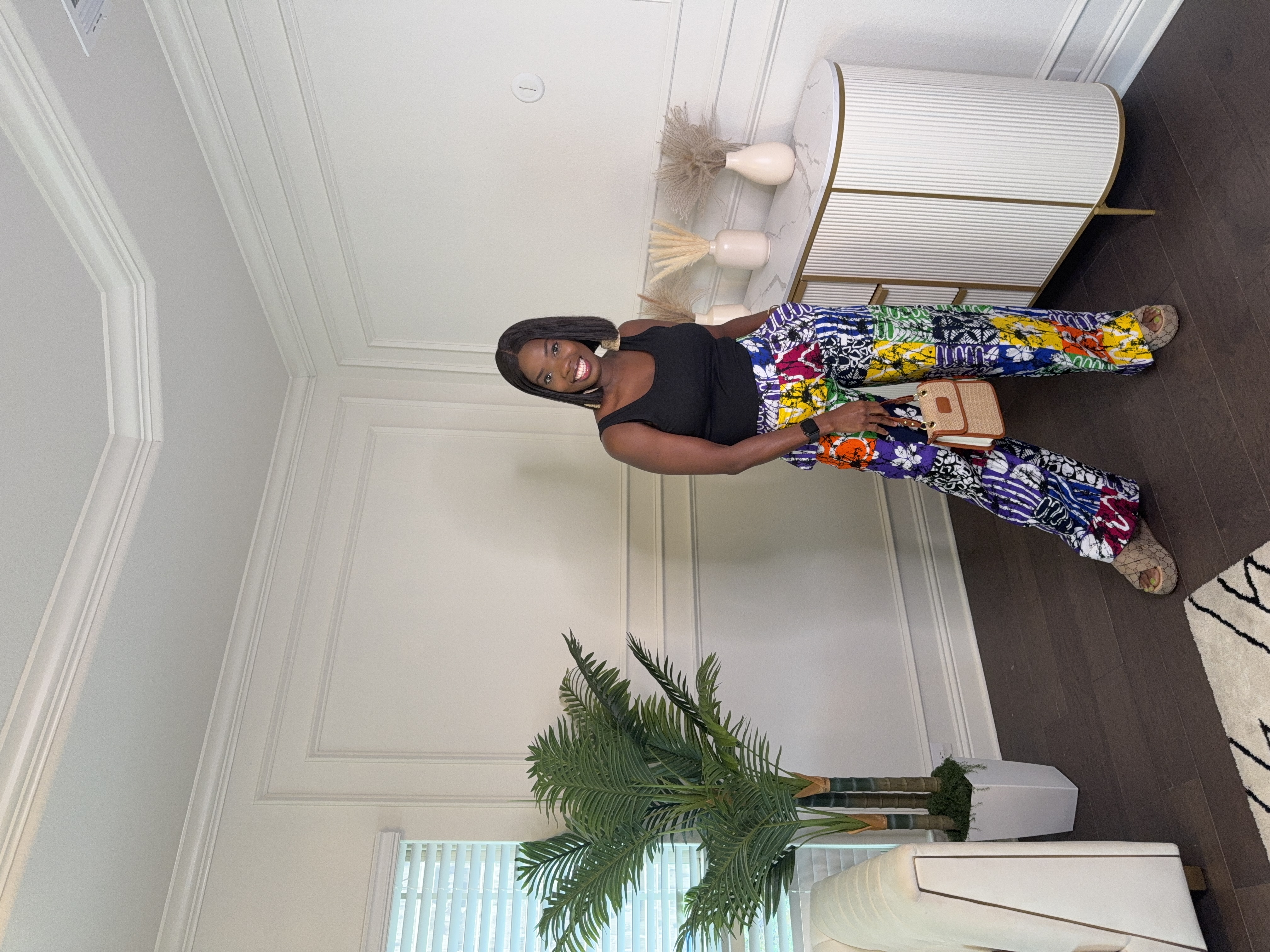 Colorful Patchwork Women's Pants