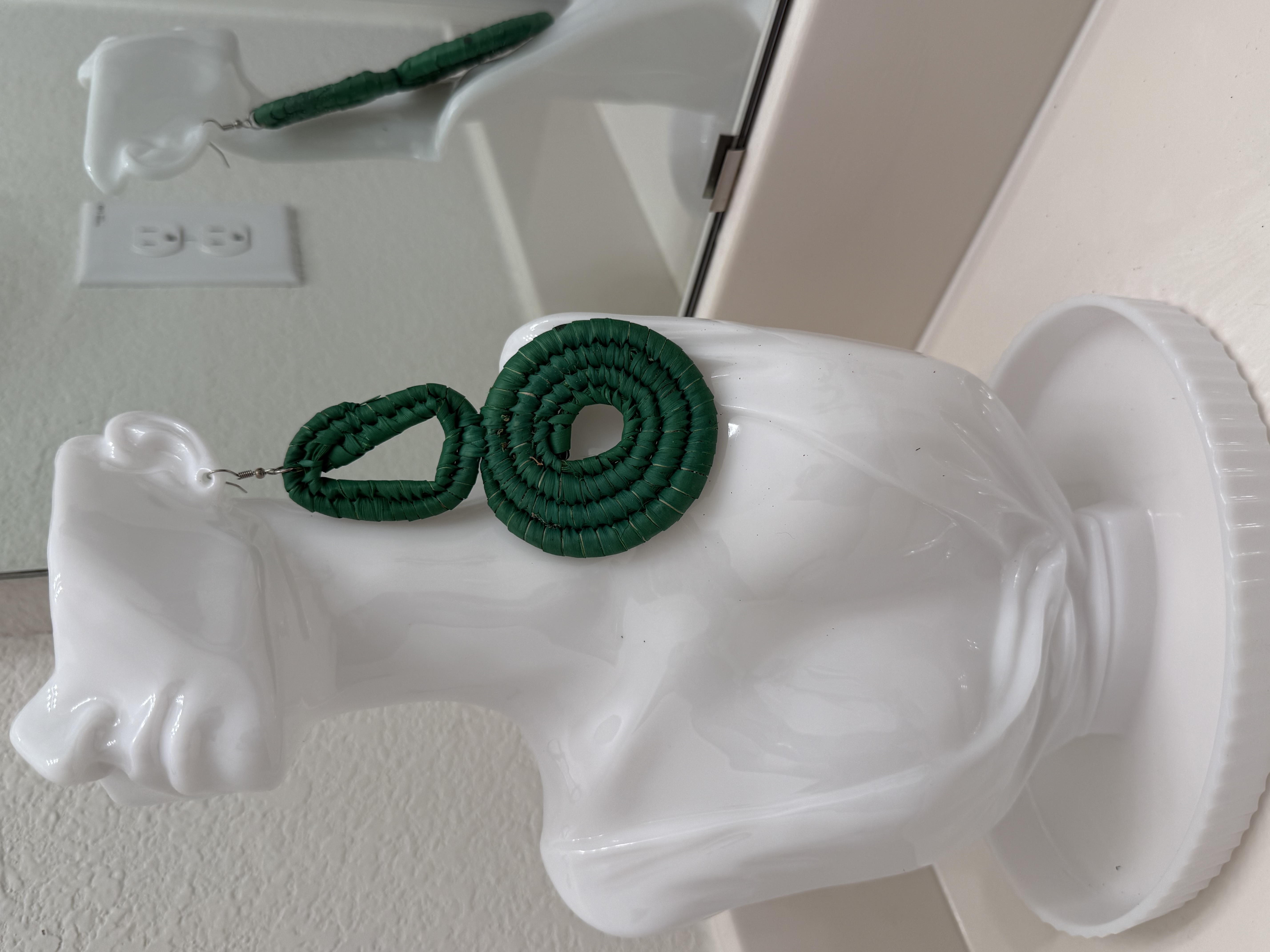 Basket Wooden Ear ring 