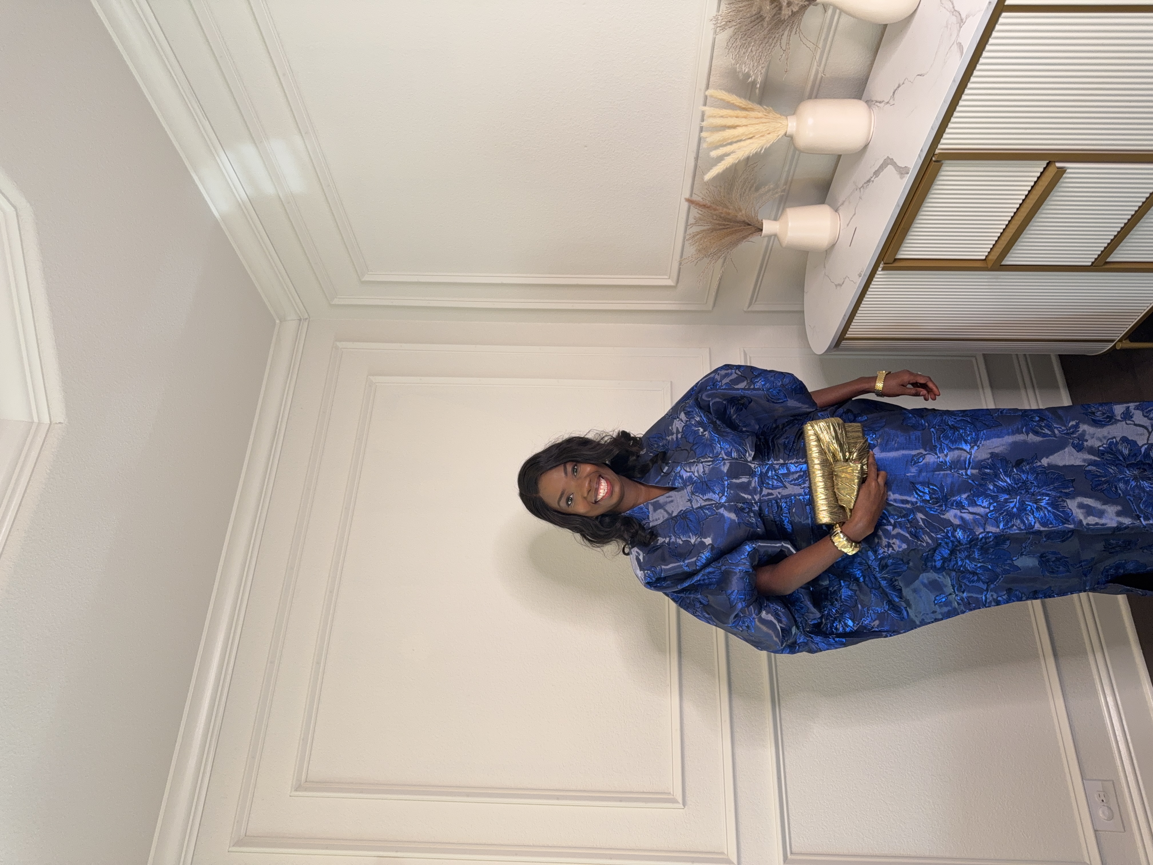 Elegant Blue Kaftan Dress
