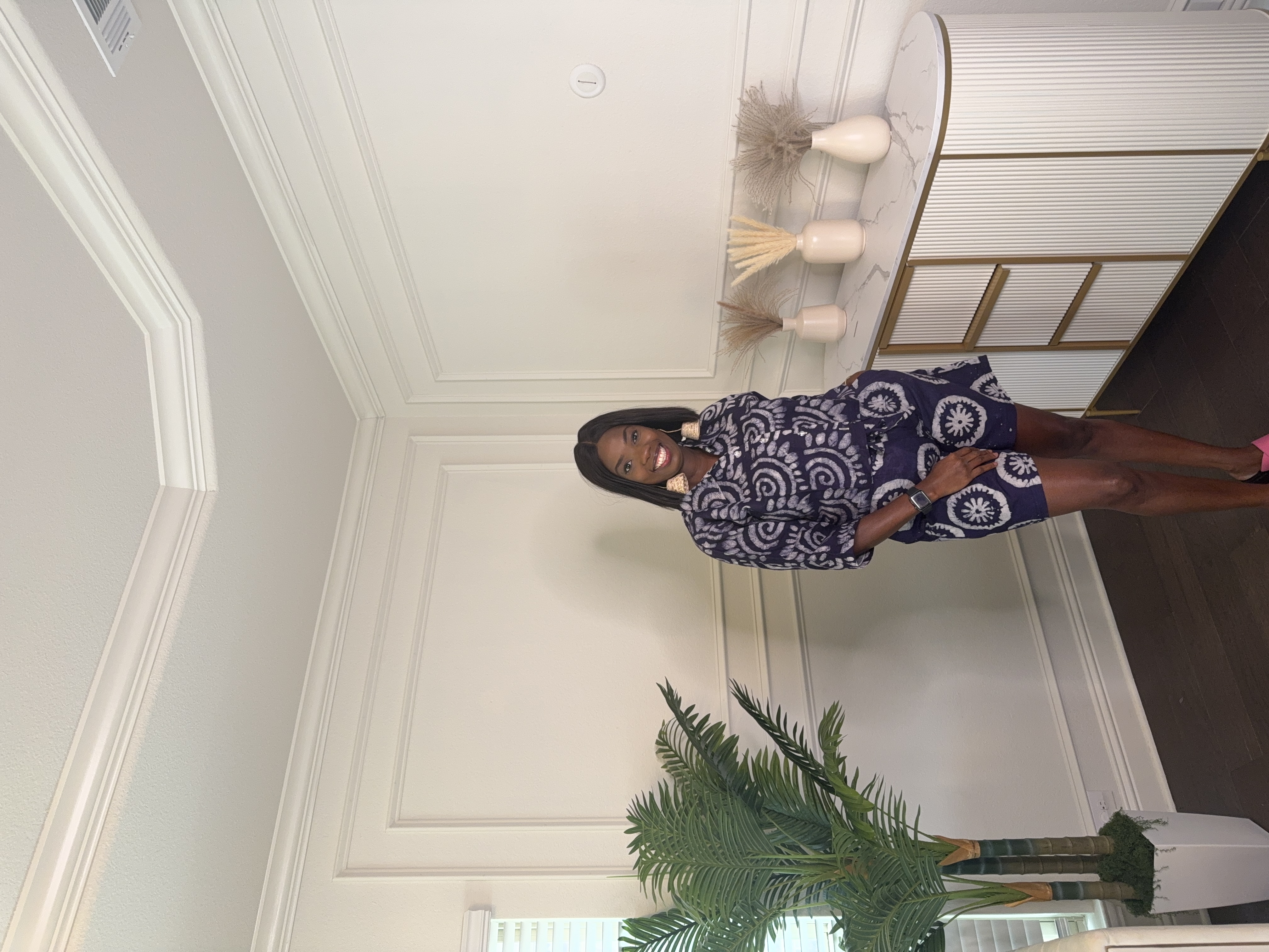 Indigo Batik Print short pant and top