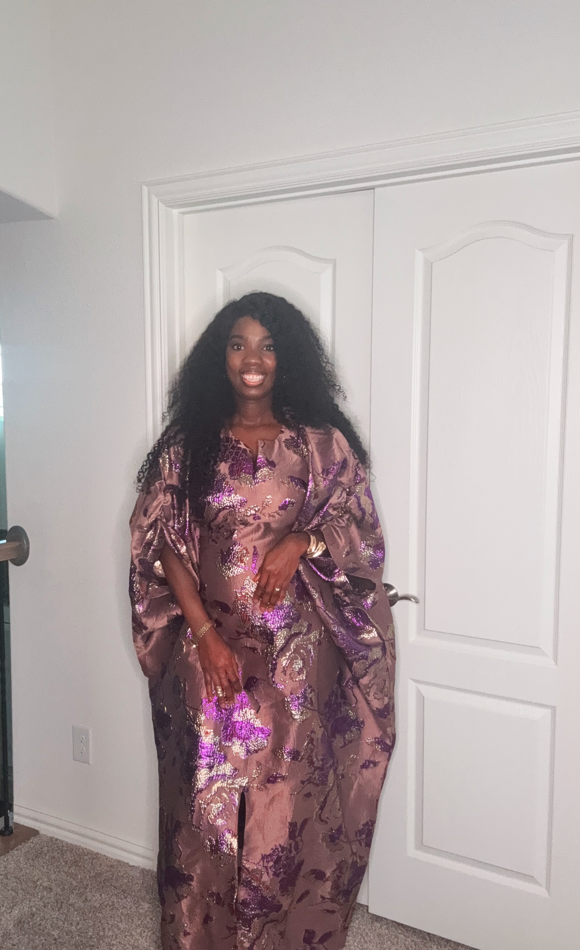 Elegant African Brocade dress