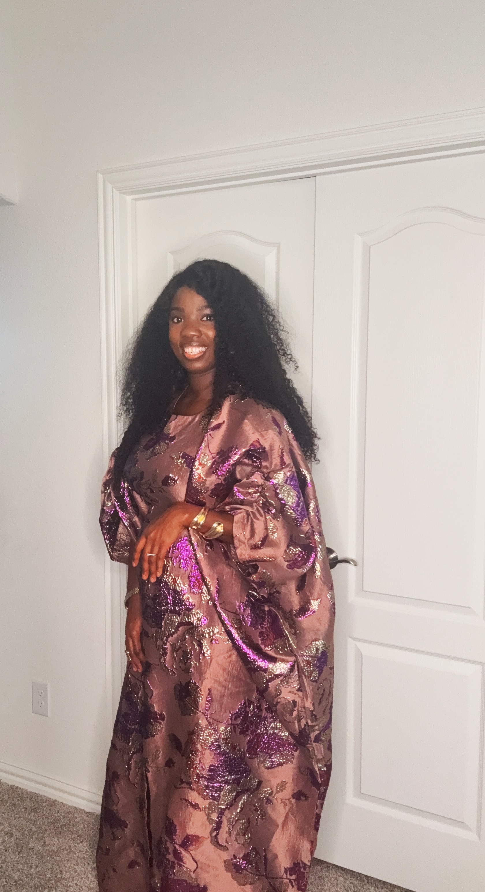 Elegant African Brocade dress