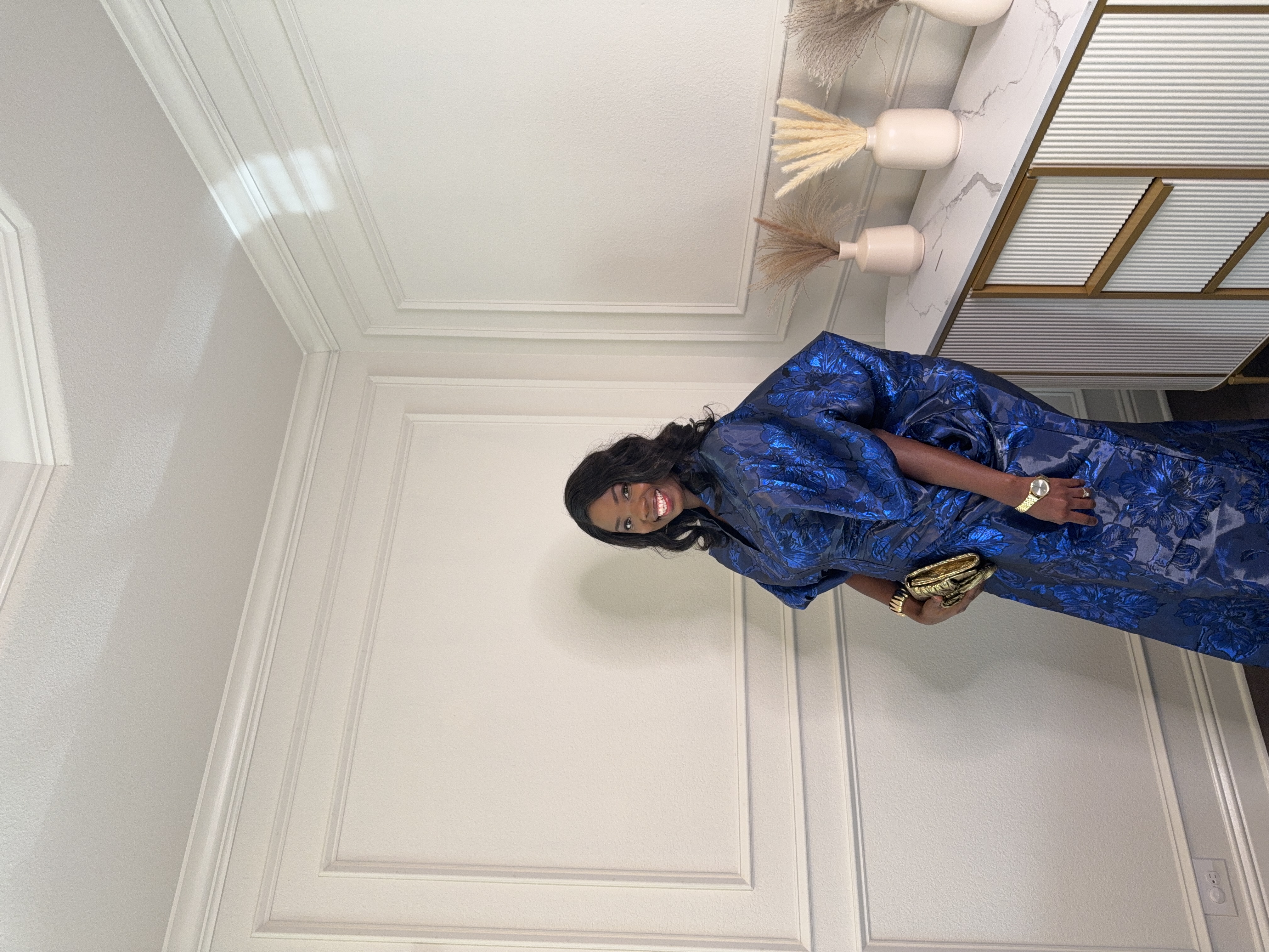 Elegant Blue Kaftan Dress