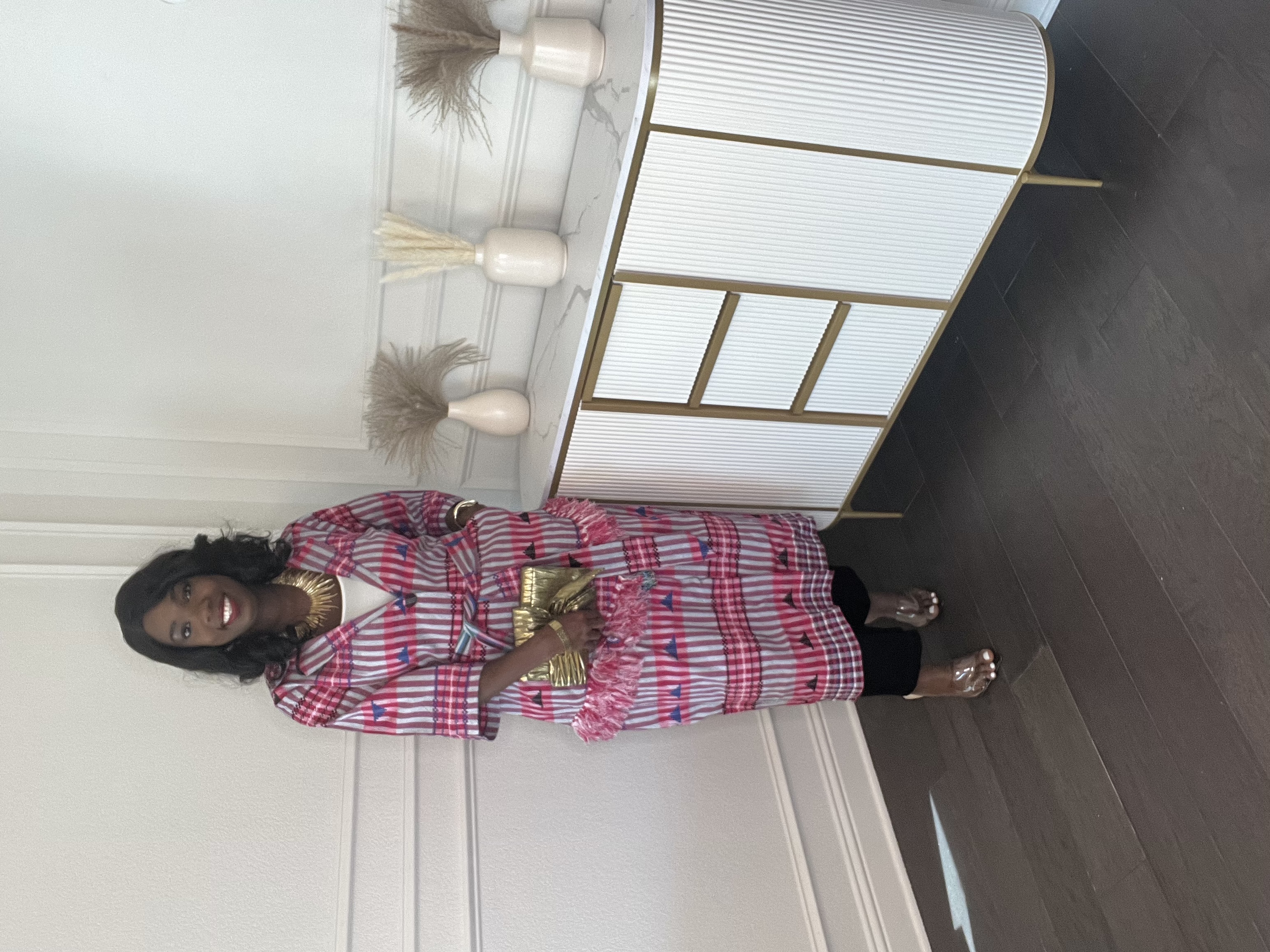 Adeduni Plaid Long Coat