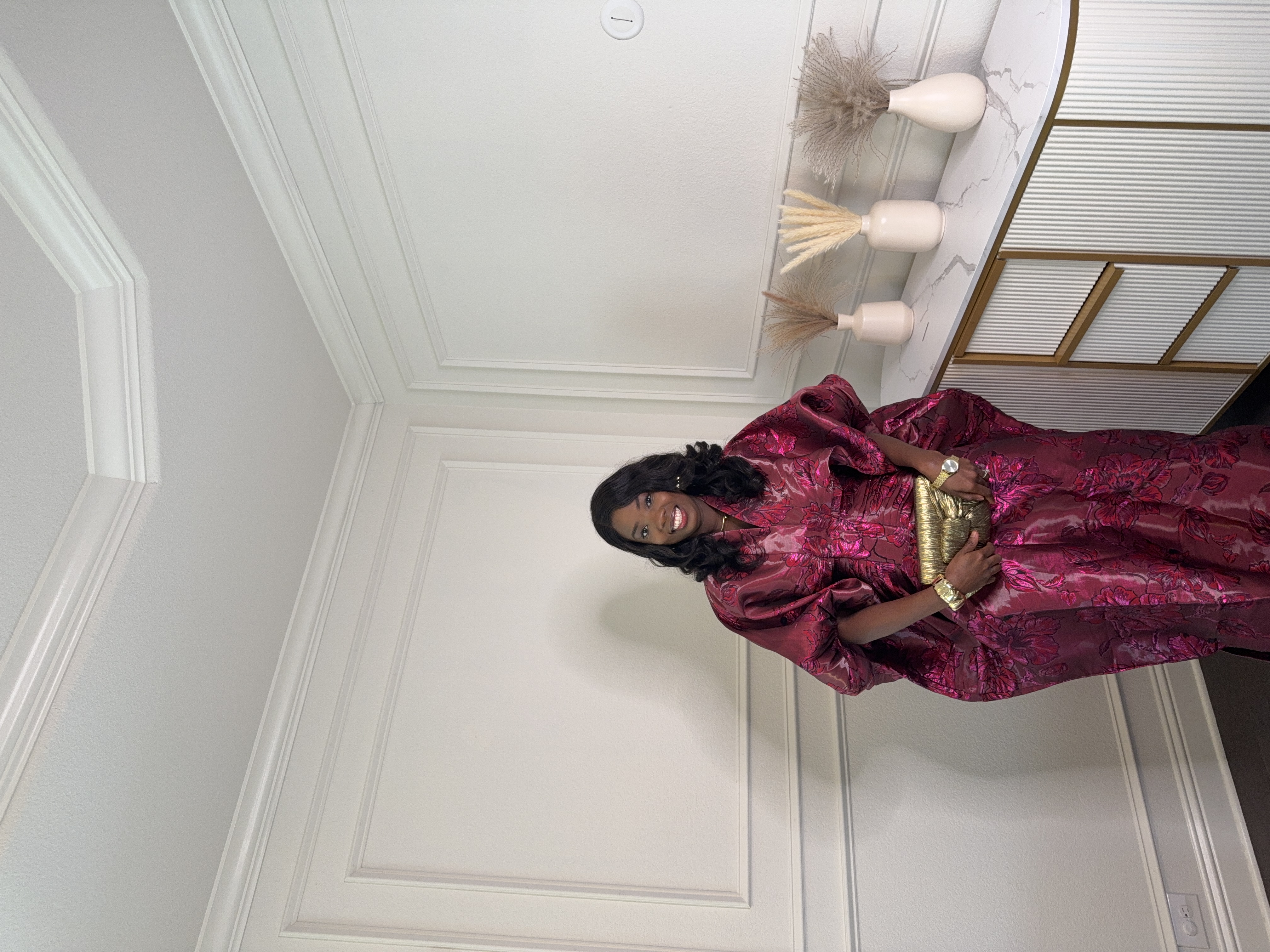Elegant Burgundy Traditional Dress