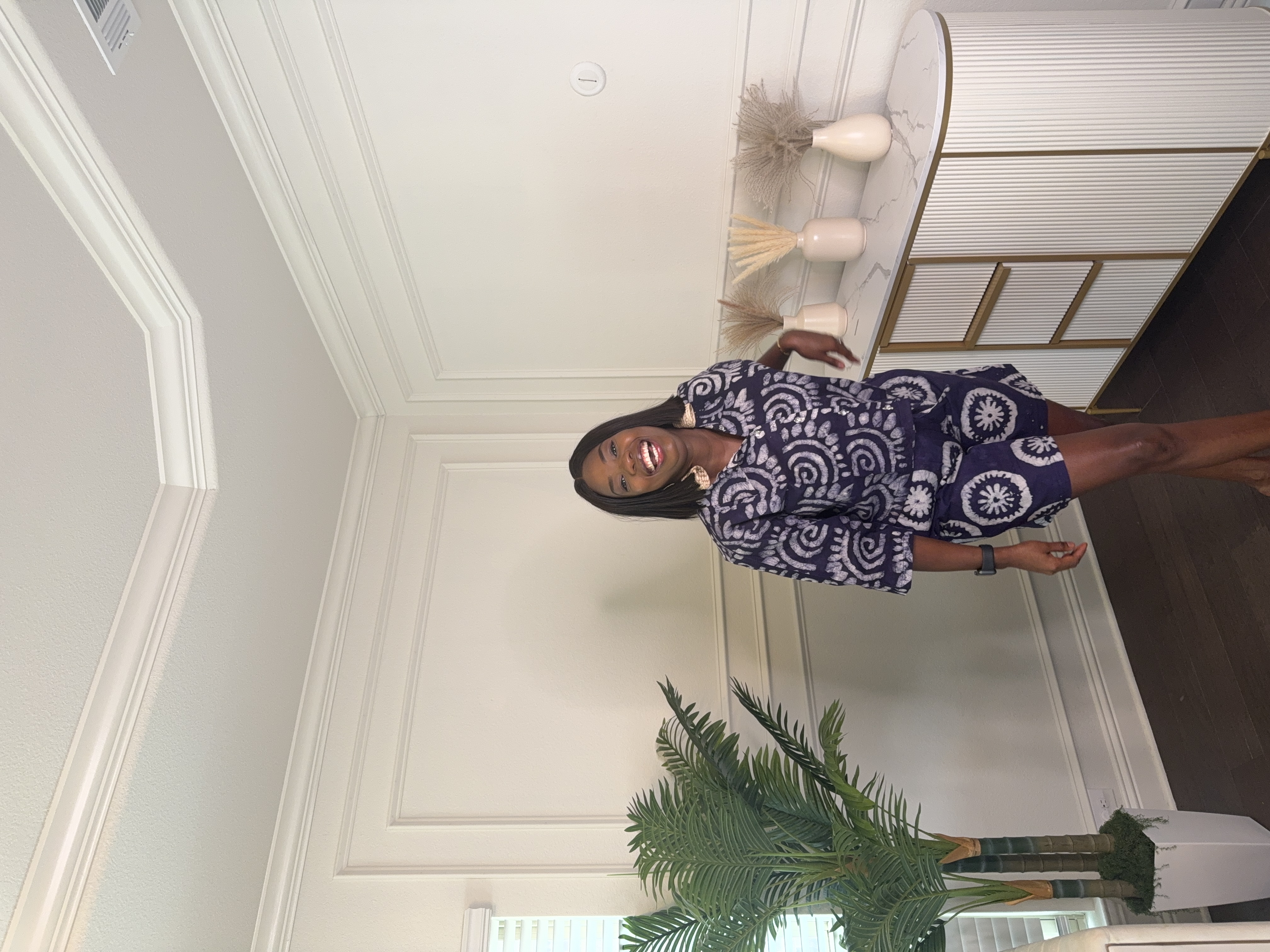 Indigo Batik Print short pant and top