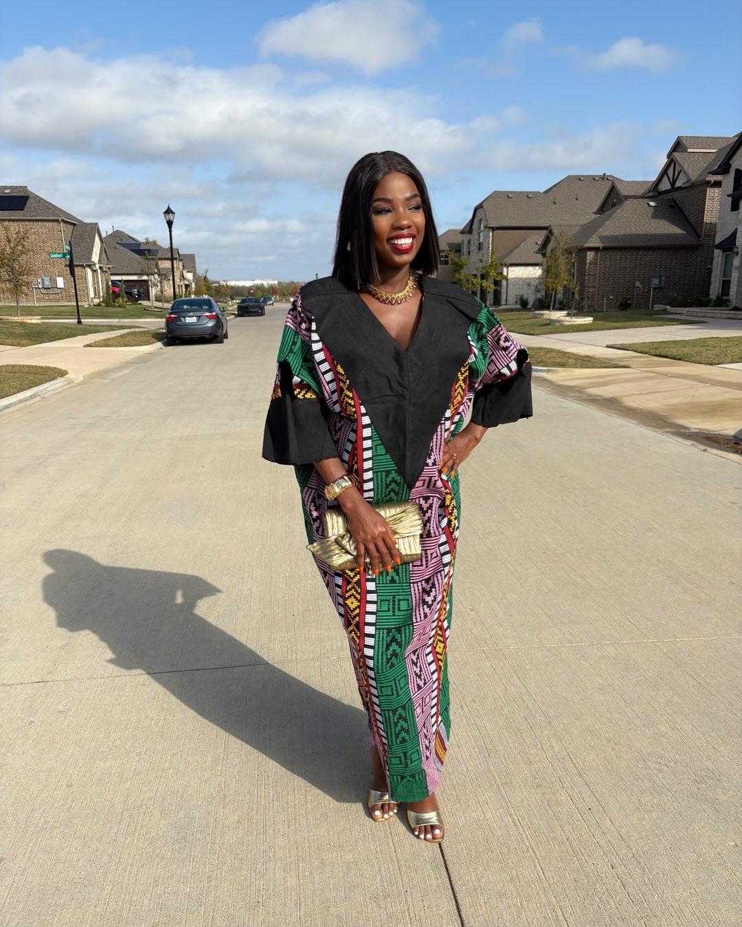 African Print Kaftan Dress