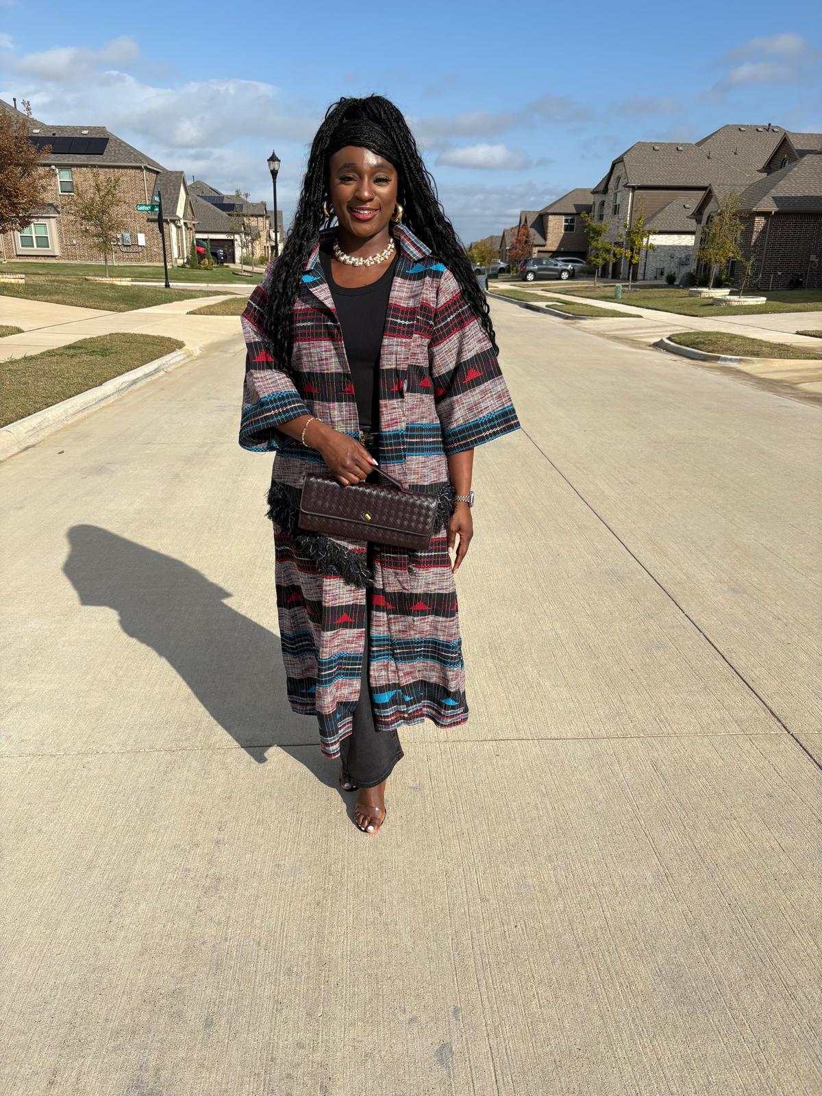 Handwoven Multicolor Long Coat