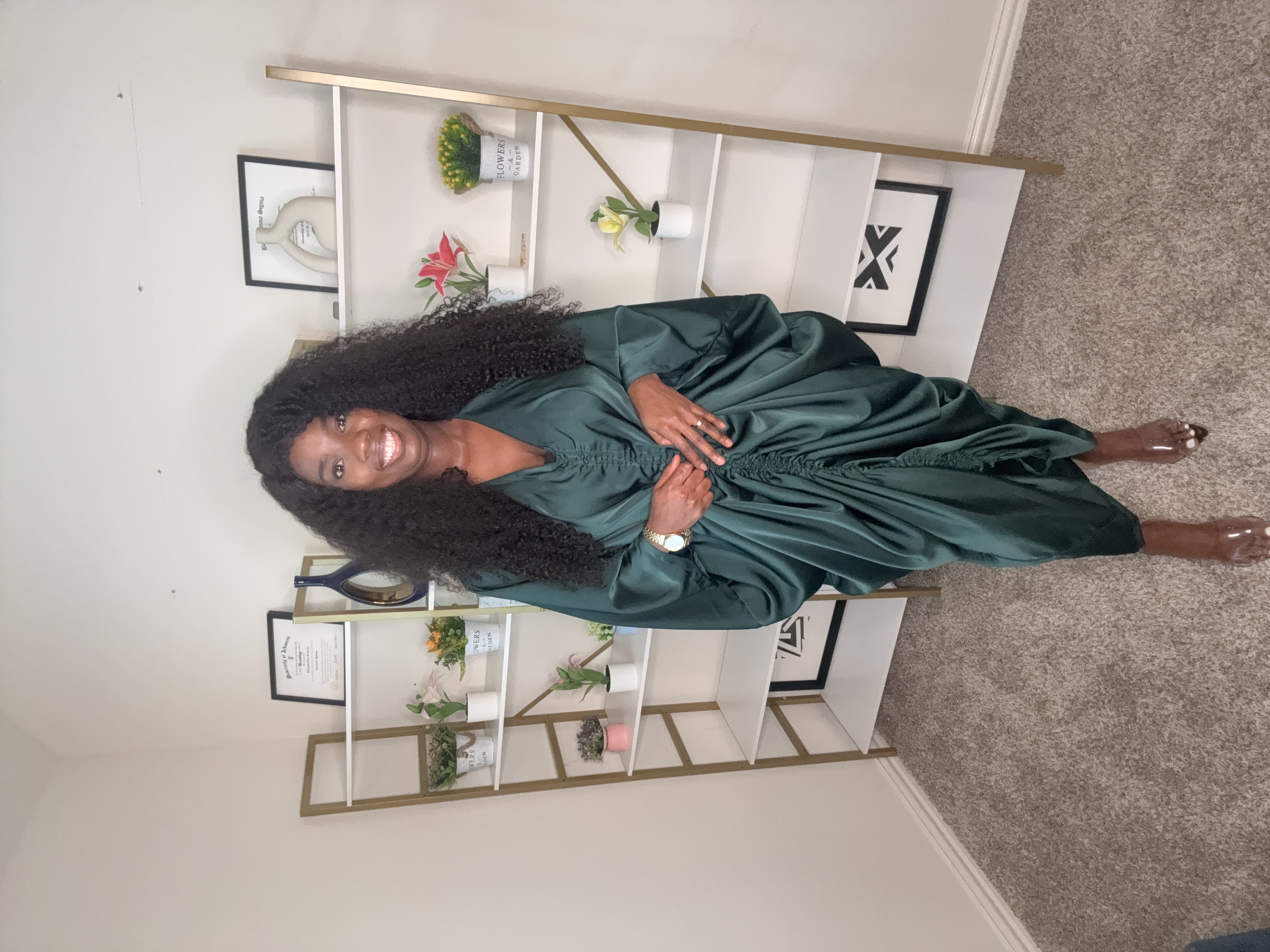 Elegant Emerald Green Dress