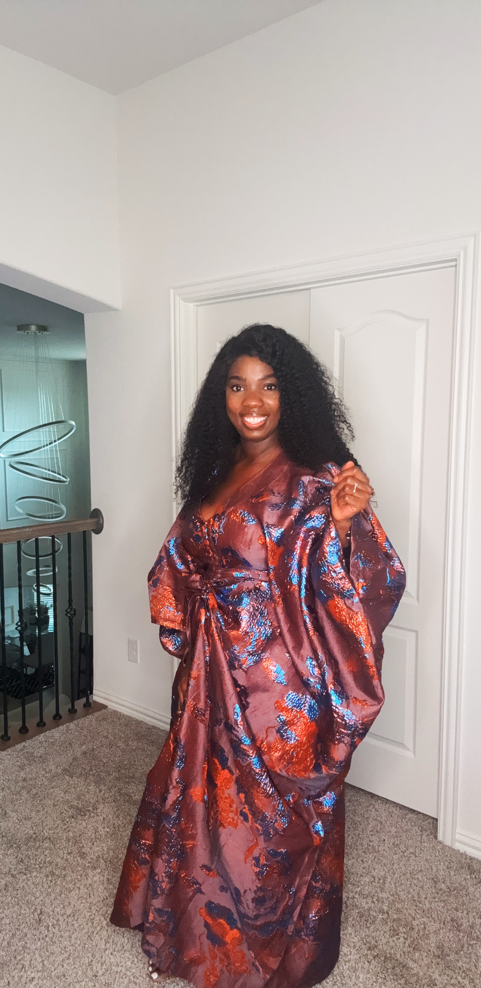 Elegant Metallic Floral Dress