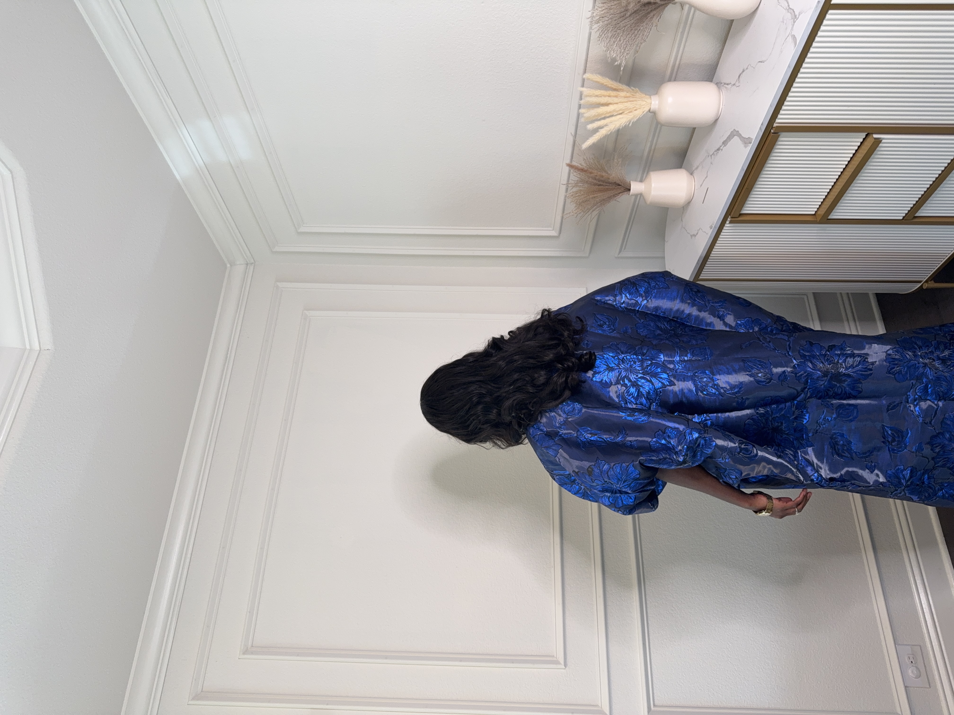 Elegant Blue Kaftan Dress