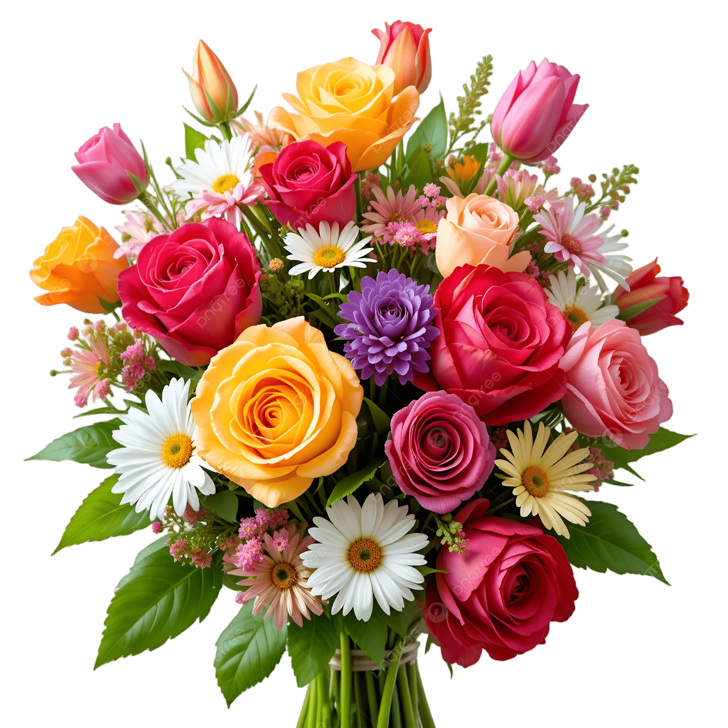 Roses, Tulips & Daisies Colorful Mix