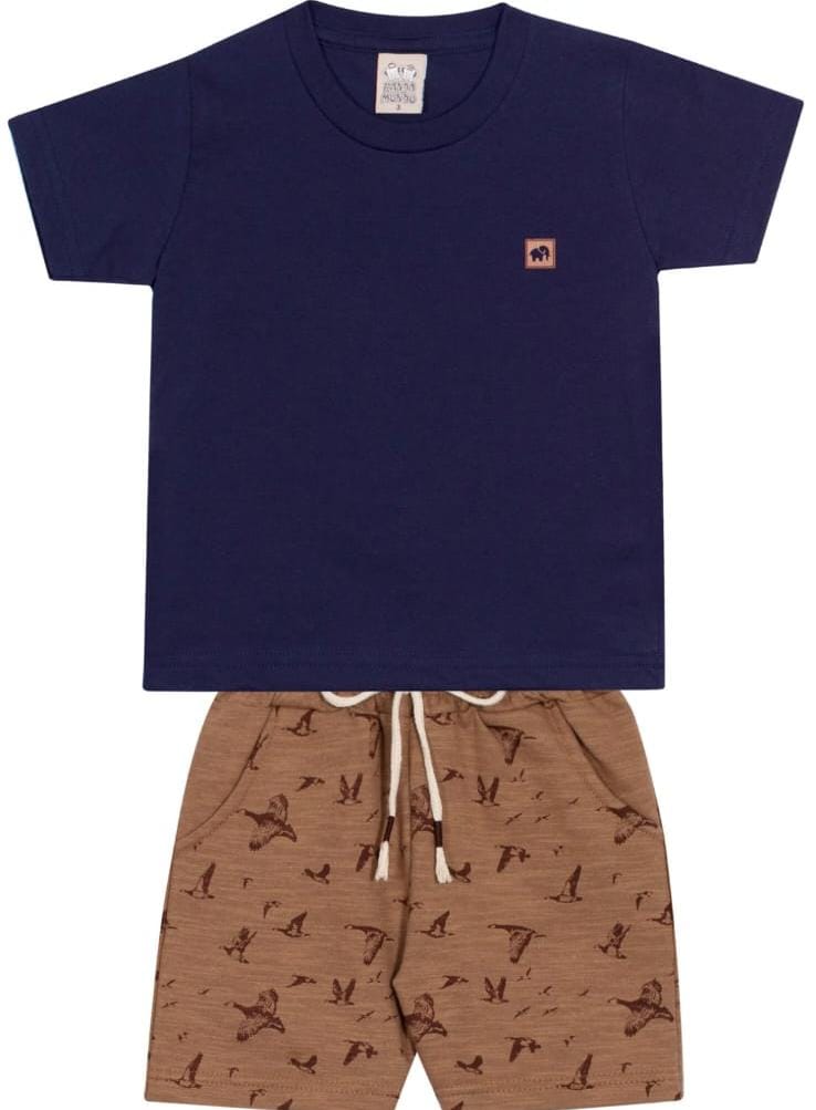 Conjunto infantil camiseta e bermuda