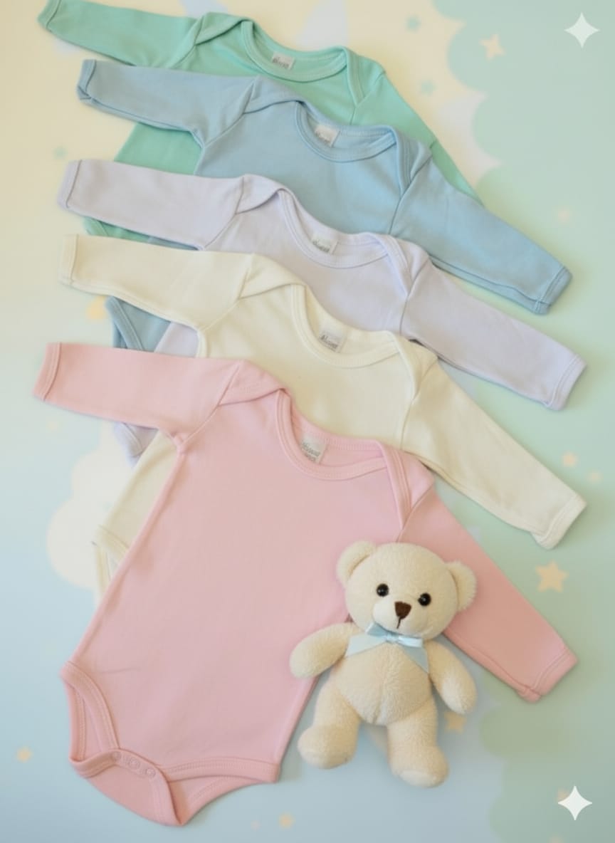 Body de bebê manga longa RN P M G 