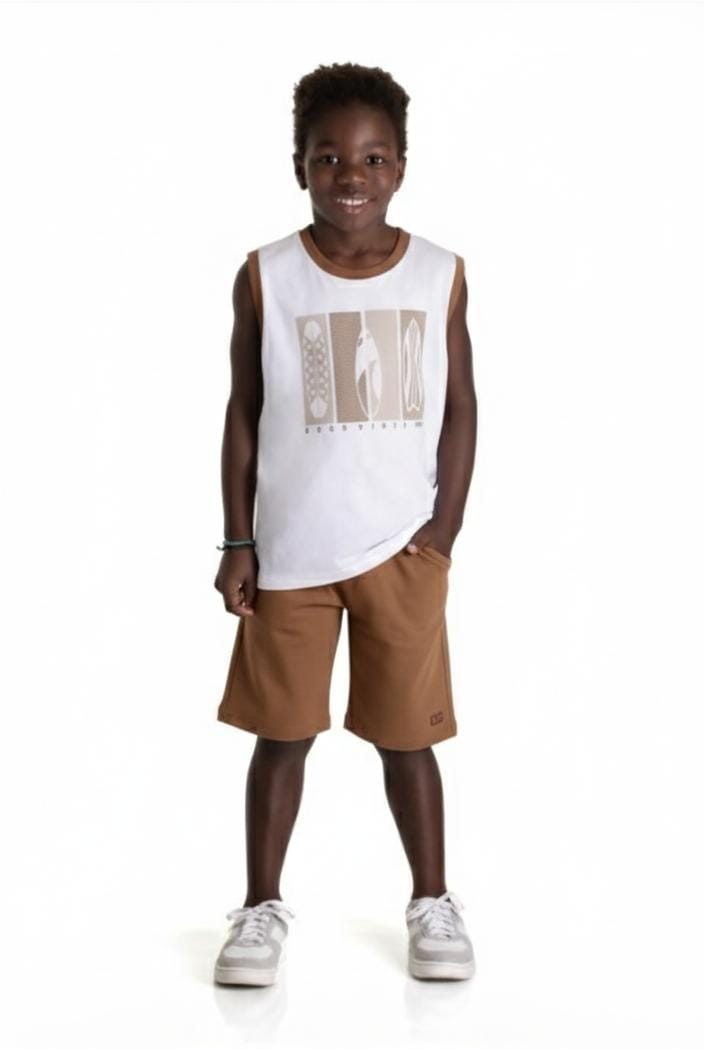 Conjunto infantil regata e bermuda